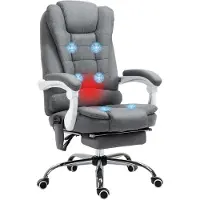 Vinsetto Bürostuhl mit Massagefunktion, Ergonomischer PC Stuhl mit Liegefunktion