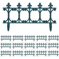 vidaXL Rasenkanten 16 Stk. Grün 10 m PP