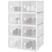 OEM Transparente Schuhbox - 8 Stück - Stapelbar