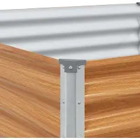 vidaXL Hochbeet Hellbraun 970 x 100 x 36 cm Verzinkter Stahl