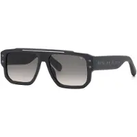 Philipp Plein SPP231 Grigio scuro opaco 58/16/150 Herren Sonnenbrillen