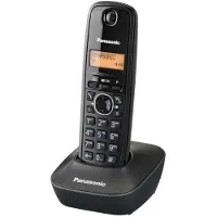 Panasonic KX-TG1611, DECT-Telefon, 50 Eintragungen, Anrufer-Identifikation, Schwarz