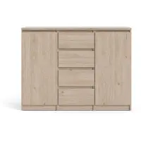 Ebuy24 Nada Sideboard 2 Türen und 4 Schubladen Hickory-Nachbildung.