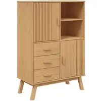 Helloshop26 - Buffet Sideboard Kommode Kleiderschrank Aufbewahrungsmöbel Organizer Küche Wohnzimmer Lounge hoch 85 x 43 x 125 cm 02_0035149