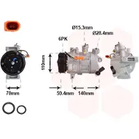 VAN WEZEL Kompressor, Klimaanlage *** IR PLUS *** 0301K711