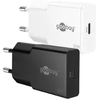 Goobay USB-C PD GaN Schnellladegerät Slim (30 W), Ladegerät