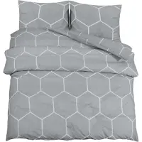 vidaXL Bettwäsche-Set Grau 200x220 cm Baumwolle