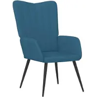 vidaXL Relaxsessel Blau Samt
