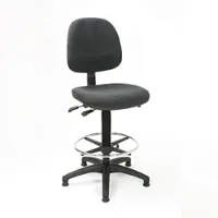 Proregal Arbeitsstuhl Arlington, großer Rückenlehne, Sitzneigeverstellung, Sitzhöhe 48-66cm, Polstersitze, Kunststoff-Fußkreuz, Fußring, Gleiter