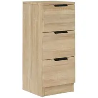 Helloshop26 Buffet Sideboard Kommode Kleiderschrank Aufbewahrungsmöbel Organizer Küche Wohnzimmer Sonoma-Eiche 30 x 30 x 70 cm