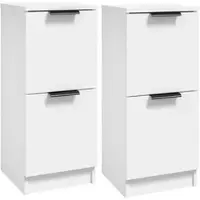 Helloshop26 - Buffet Sideboard Kommode Kleiderschrank Aufbewahrungsmöbel Organizer für Küche Wohnzimmer Lounge 2er-Set 30 x 30 x 70 02_0036652