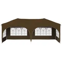 vidaXL Pop-up Partyzelt 575 x 288 x 245 cm Taupe Oxford-Stoff