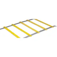 Umbro Dunlop Koordinationsleiter 4 Meter - Fußball Trainingszubehör - Inkl. Erdnägel und Aufbewahrungstasche - Gelb