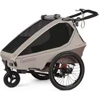 Qeridoo Kidgoo 2 Pro Gen 2 - Kinderfahrradanhänger für 2 Kinder