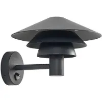 LUCANDE LED-Außenwandleuchte Montaro, anthrazit, IP54 Sensor Montaro, schwarz, Aluminium, Modern, Wandleuchte außen