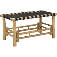 vidaXL Gartenbank 80 x 38 x 40 cm Bambus Natur Rechtwinklig