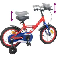 vidaXL Kinderfahrrad 16 Zoll für 4-6 Jahre alt Rot