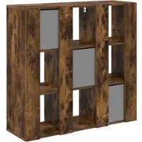 vidaXL Sideboard mit Schubladen Geräucherte Eiche 88,5 x 29 x 84,5 cm