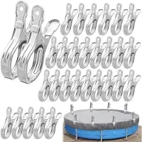Zimtky 30 St¹ck Poolabdeckungs-Clips aus Edelstahl, Windschutz-Clips, 13 cm, gro?e Poolabdeckungsklemmen f¹r oberirdische Pools