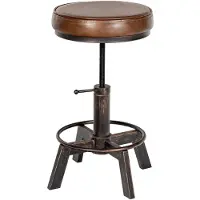 CLP Sitzhocker Destin im Industrial Design bronze