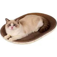 Markenlos Katzenkratzbaum aus Karton, Zubehör für Tiere aus Wellpappe, bequem und atmungsaktiv | schützt Möbel aus Kratzpapier, zum Schärfen von Krallen, drinnen und draußen