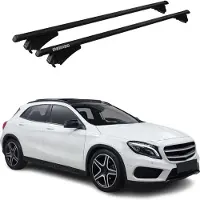 Omac Menabo Dachträger Grundtäger für Mercedes GLA X156 2014-2020 75kg Alu Schwarz 2x