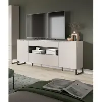 Ebuy24 Noida Sideboard 2 Türen, 1 Klappentür, 1 Schublade, 1 Regal Kaschmir Nachbildung.