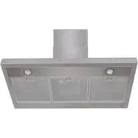 vidaXL Flachschirmhaube Edelstahl 900 mm 241216