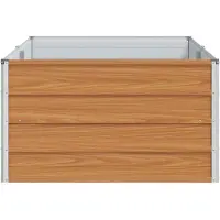 vidaXL Hochbeet Hellbraun 160 x 80 x 45 cm Verzinkter Stahl