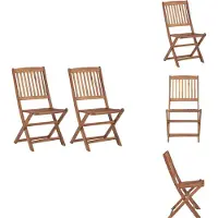 vidaXL Klappbare Gartenstühle 2 Stk. Massivholz Akazie - Gartenstühle