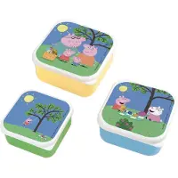 Petit Jour Brotdosen-Set - 3 st. - 720/500/325 ml - Peppa - - One Size - Brotdosen