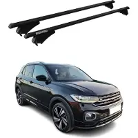 Menabo Grundträger Dachträger für VW T-Cross 2018-2025 ABE Aluminium Schwarz 2x