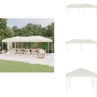 vidaXL Partyzelt Faltbar Creme 3x6 m - Pavillons & Partyzelte