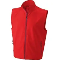 James & nicholson Herren 3-Lagen Softshell Gilet Bodywarmer JN1022 red M