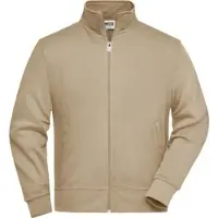 James & nicholson Unisex Sweatjacke mit Stehkragen JN836 stone 4XL