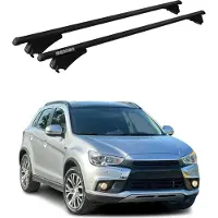 Omac Menabo Dachträger Grundtäger für Mitsubishi ASX 2010-2016 75kg Alu Schwarz 2 tlg