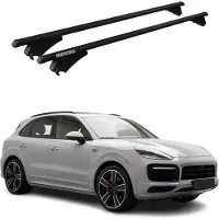 Omac Menabo Dachträger Grundtäger für Porsche Cayenne 2018-2025 75kg Alu Schwarz 2x