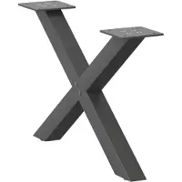 vidaXL Couchtischbeine X-Form 2 Stk. Anthrazit 60x(30-31) cm Stahl