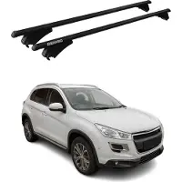 Menabo Dachträger Grundtäger für Peugeot 4008 2012-2017 75kg Alu Schwarz 2 tlg