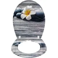 Woltu WC-Sitz aus Duroplast mit Absenkautomatik in Deco Design WS2842