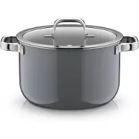 WMF Fusiontec Mineral Pro Kochtopf mit Deckel, 24 cm, Platinum 05.1879.5290, 6,4 l, Rund, Platin, Edelstahl, Fusiontec, Edelstahl