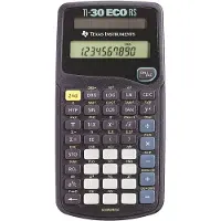 Texas Instruments Wissenschaftlicher Taschenrechner - - TI-30 ECO RS - LCD-Bildschirm - Solarenergie - Schwarze Farbe