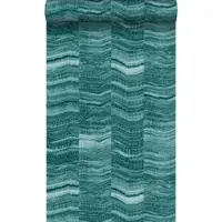 Origin Wallcoverings Tapete Zick-Zack-Mamorstreifen Petrolblau 53 cm x 10.05 m