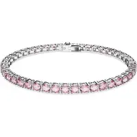 Swarovski Matrix Tennis Armband Rundschliff Rosa