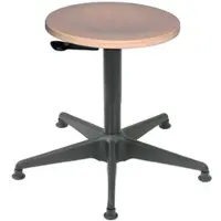 Proregal Drehhocker Atlanta, Sitzhöhe 39-52cm, Tragfähigkeit 110kg, Holz-Buche, Stahl-Fußkreuz, Gleiter, Hebelauslösung, Buche