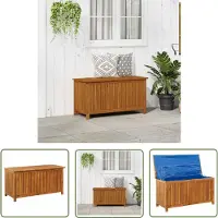 The Living Store Garten-Aufbewahrungsbox 113x50x58 cm Massivholz Akazie