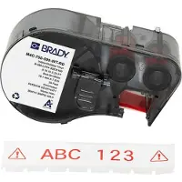 Brady M4C-750-595-WT-RD, Vinyl, Rot auf weiss, 19.05 mm x 7.62 m, permanent, Endlos
