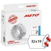 Meto 30007365 - Preis-Etiketten 32x19 mm permanent weiss 10000 Stück