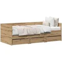 vidaXL Tagesbett mit Kopfteil Artisan-Eiche 90 x 200 cm Holzwerkstoff