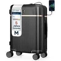4FLY Hartschalen-Reisekoffer »Lumina« M - 37 L schwarz, 37x54x23 cm